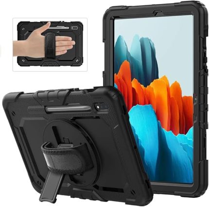 Galaxy Tab S9 FE Plus/S10 Plus/S9 Plus ile uyumlu Kılıf Defender Askılı Pars Case Fuji X610-16-810-18 X820 Siyah