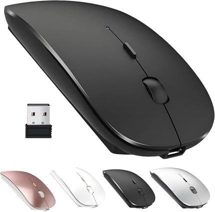 MacBook Pro/Air için Şarj Edilebilir Kablosuz Fare, Dizüstü Bilgisayar/PC/Mac/iPad pro/Bilgisayar için Bluetooth Fare