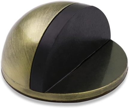 Yarımay Kapı Stoperi Tamponu Yapışkanlı Metal Kapı Stopu Antik Sarı