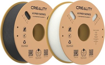 K1 Max/Ender 3 V3 SE/KE için Hyper PLA Filament Value Pack 1.75mm 2KG, Yüksek Hız 30-600mm/s için tasarlanmış PLA Filaman, Boyutsal Hassasiyet ± 0,03 mm (Beyaz+Siyah)