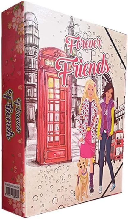 Lastikli Klasör Kız Figürlü 1 Adet İpli Klasör 32x24x6 cm Okul Öğrenci Klasörü Lastikli Çanta İpli Dosya Forever