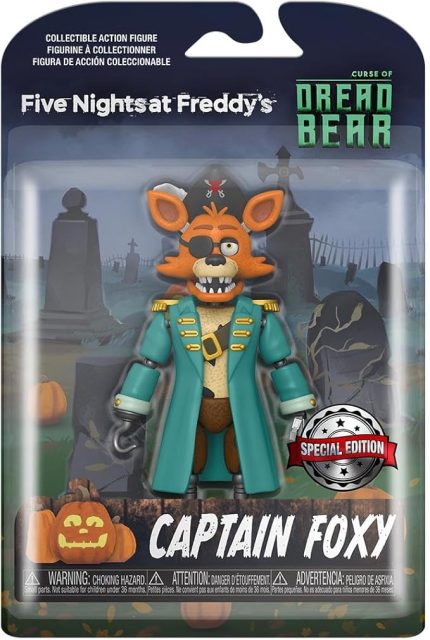 Aksiyon Figürü: Five Nights at Freddy's (FNAF) Dreadbear - Captain Foxy - Koleksiyon Parçası - Hediye Fikri - Resmi Ticari Ürün - Erkek Çocuklar, Kızlar, Çocuklar ve Yetişkinler için - Video