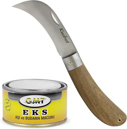 Aşı Bıçağı Seti 2'li Aşı Bıçağı+Aşı Macunu Dal Bağ Budama Aşılama