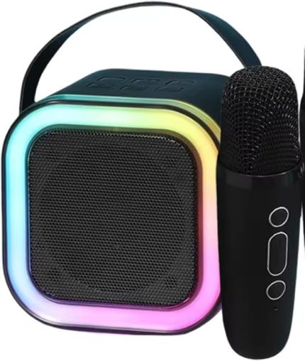 Karaoke Kablosuz Hoparlör Mikrofonlu Rgb Işıklı Bluetooth