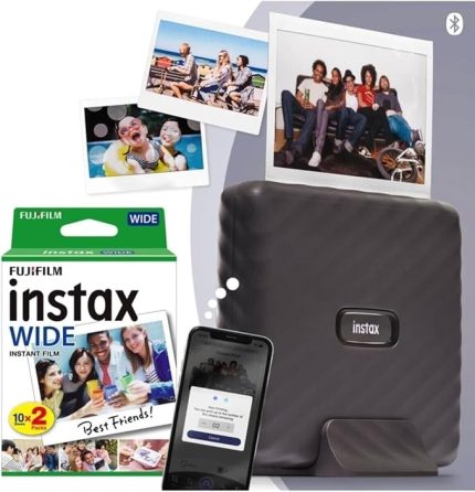 Instax Wide Link Gri Akıllı Telefon Yazıcısı Ve 20'Li Film