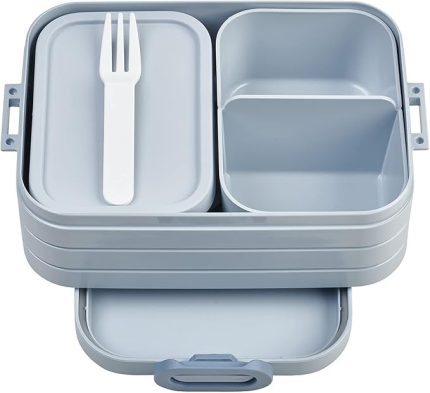 - Yemek kutusu Take A break midi – bölmeli beslenme kutusu – 4 tereyağı ekmeği için uygundur – 900 ml – Nordic blue