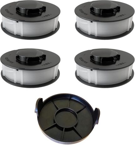 4 x çim biçme makinesi için iplik makarası + 1 makara kapağı
