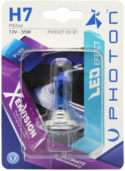 Ampul H7 12V 55W Xen Vision (Tekli Blister) (Beyaz Işık) 6000K