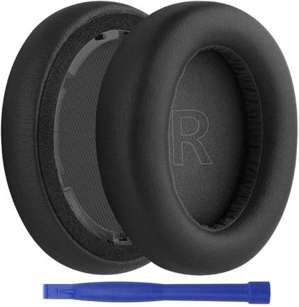 Life Q10 Kulak Pedleri, 1Par Protein Deri Yedek Kulak Pedleri Kulak Pedleri Yastık Onarım Parçaları Anker Soundcore Life Q10 Q10 BT Kulaklık Kulaklıkları (Siyah/Siyah)