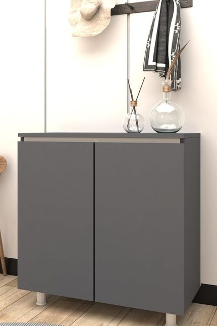 Kulpsuz Ayakkabılık Ve Çok Amaçlı Dolap (ANTRASİT)