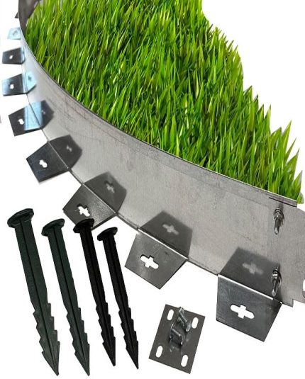 Kıvrılabilir Metal Galvaniz Çim Ayırıcı 12 M 6 x 2 M Çim Sınırlayıcı Çim Ayracı Çim Ayırıcı