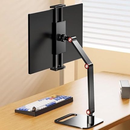 Monitör Tablet iPad Telefon Tutucu 12-16 İnç Universal Metal 360° Derece Döner Stand