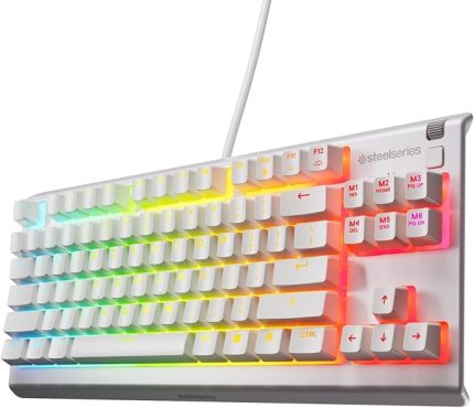 Apex 3 TKL RGB Suya ve Toza Dayanıklı Türkçe Gaming Klavye – Beyaz