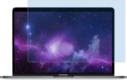 MacBook Pro 14.2 inç M2 M3 M4 M5 Uyumlu Anti BlueRay Ekran Koruyucu Mavi Mor Işık Filtresi Göz Yormayan Touch ID Retina Net Görüntü Şeffaf