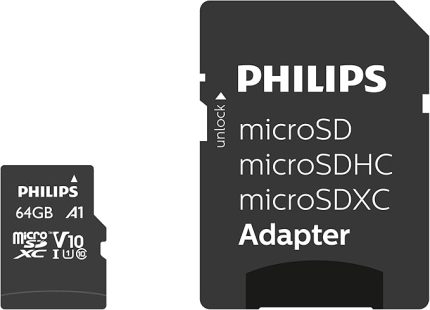FM64MP45B/10 sınıf 10 Micro SDXC 64 GB hafıza kartı adaptörü