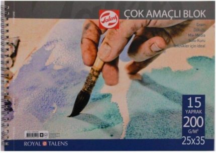 ÇOK AMAÇLI RESİM DEFTERİ 25 x 35 - 200 GR - 15 YP - SPİRALLİ