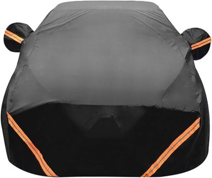 VW Golf Ile Uyumlu Tam Araç Örtüsü, Her Türlü Hava Koşuluna Dayanıklı Güneşe Dayanıklı Kar Geçirmez Branda(Black)