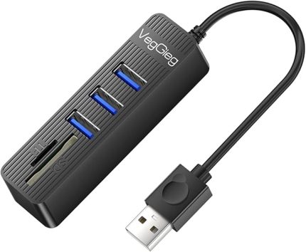 2.0 SD - MicroSD Kart Okuyucu ve 3 Port USB Çoklayıcı Hub