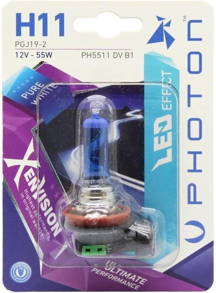 Ampul H11 12V 55W Xen Vision (Tekli Blister) (Beyaz Işık) 6000K