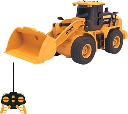 Kumandalı 40 MHz Tam Fonksiyonlu Rc İş Araçları Led Işıklı Kepçeleri, Damperi ve Vinç Hareketlidir (Kule Vinç-Kepçe-Bulldozer-Kamyon) (Bulldozer)