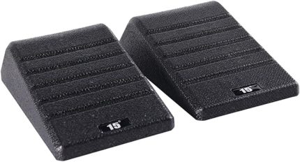 Squat Wedge - 2 Parçalı Baldır Esnetme İçin Eğimli Tahta - Koşucular ve Sporcular için Ergonomik Esneme Tahtası Fitness Ekipmanı