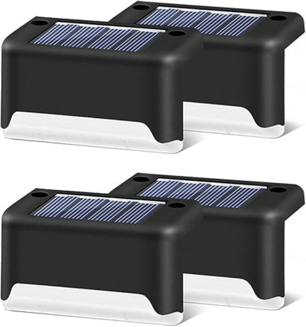 4 ADET Açık Güneş Adımları Işıkları Su Geçirmez Güverte Işıkları Açık Merdivenler için Dekoratif Bahçe Işık Adım Çit Yard Veranda Yolu