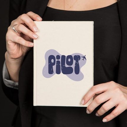 Hediye Uçak Tasarımlı Kanvas Defter