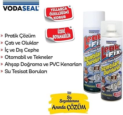 Leak Fix Su Geçirmez Sızdırmaz Sızıntı Önleyici Kauçuk Kaplama İzolayson Beyaz Sprey 200 ML - Görsel 4