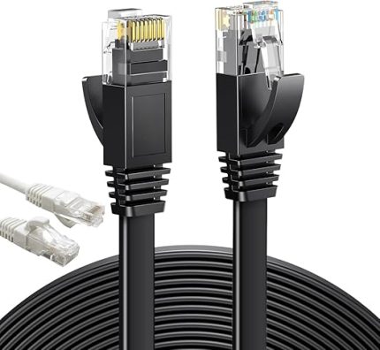 Cat6 Ethernet Kablosu 10 Metre – Yüksek Hızlı İnternet Data Patch Kablosu – Beyaz – 24AWG 4PR UTP – TIA/EIA-568B Sertifikalı – Premium Kılıflı LAN Network Kablo (3 Metre)