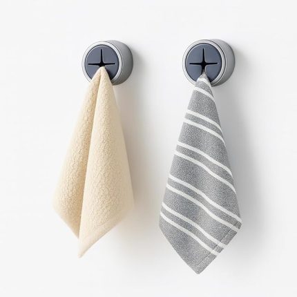 Tak-Çıkar Havlu Askısı - Kendinden Yapışkanlı, Vidalama Gerektirmez, 2’li Set – Mutfak, Banyo, Kapı Arkası İçin Uygun