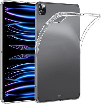 iPad Pro 11 M2 4. Nesil 2022 Uyumlu Şeffaf Silikon Tablet Kılıfı Kapak Renksiz 11 Inç