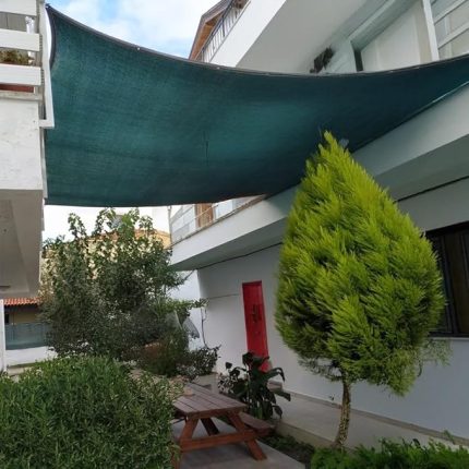 Gölgelik File - Yeşil File - Şeritli ve Halkalı -%95 gölgeleme - Bahçe Filesi - Otopark ve Araba Gölgeliği - Havuz Gölgeliği - 1 M x 1 M