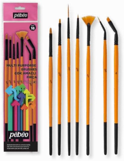 7li Fırça Tezhip ve Minyatür Seti - Set 18