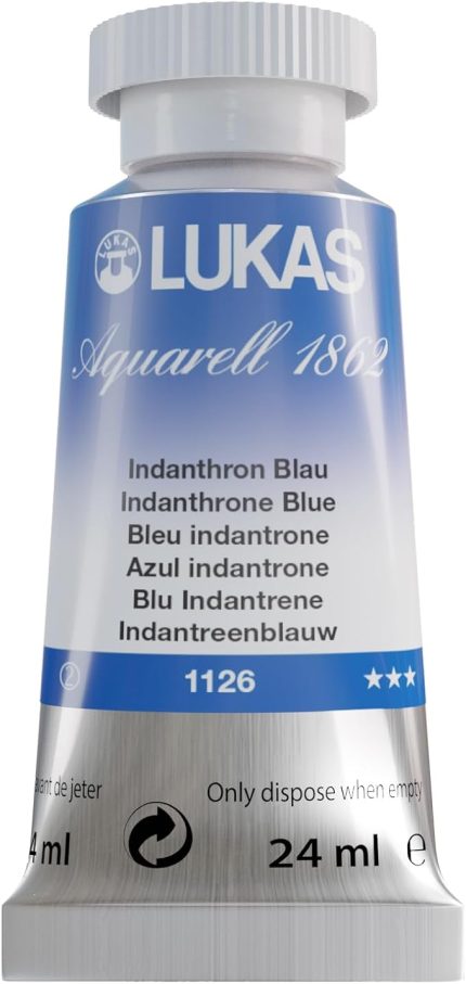 Aqua 1862 24 ml – Profesyonel kalitede sulu boya – Renk tonu Indanthron mavisi