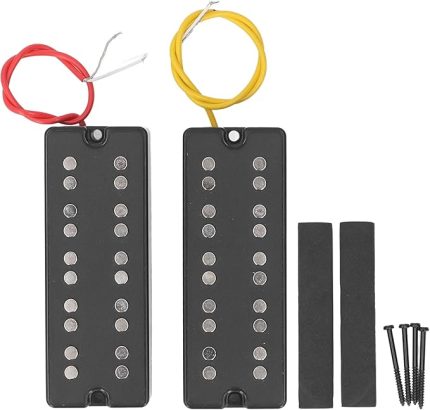 5 Dize Bas Gitar Pikap Plastik Bakır Mıknatıs Siyah Ayarlanabilir Hacim Tonu Yüksek Hassasiyet Kırık parçayı Değiştirin Veya Eski kurulumları Yükseltme