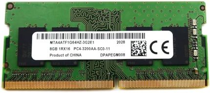 Technology MTA4ATF1G64HZ-3G2E1 8GB 3200MHz DDR4 260-Pin SODIMM (PC4-25600) Dizüstü Bilgisayarlar, Masaüstü Mini'ler ve Hepsi Bir Arada Bellek Modülü