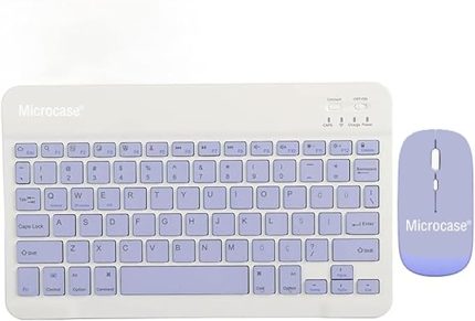 Tablet ve Telefonlar için Bluetooth Klavye ve Mouse Set - Mor AL3476