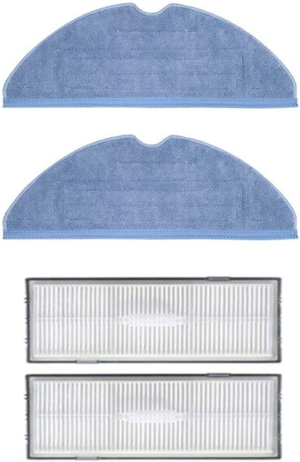 S8, S8+, S8 Pro Ultra ile Uyumlu Yedek Mop ve Hepa Filtre-4 Parça, Renk 24