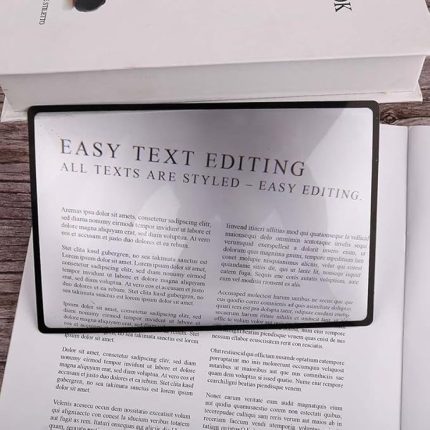 Esnek A5 PVC Büyüteç Levha 180X120mm Kitap Sayfa Büyütme