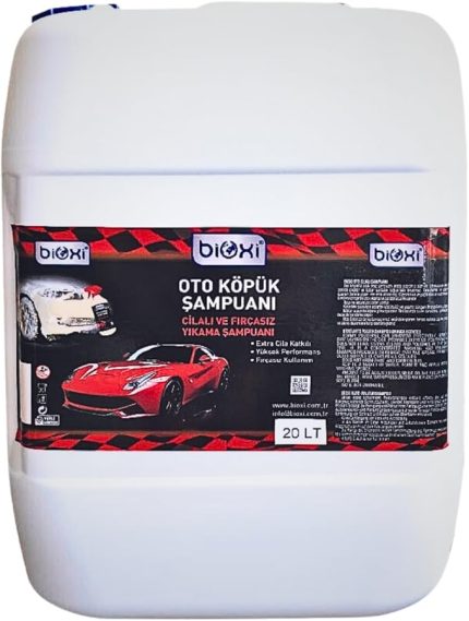 Oto Köpük Şampuanı 20 LT – Cilalı ve Fırçasız Yıkama İçin Etkili Araç Şampuanı