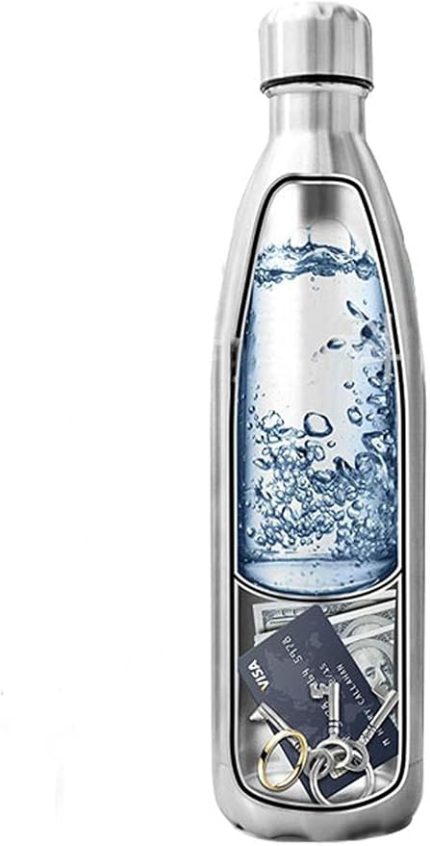 Paslanmaz Çelik Termos Gizli Bölmeli 750 Ml Kişiye Özel Tek Ebat Metalik