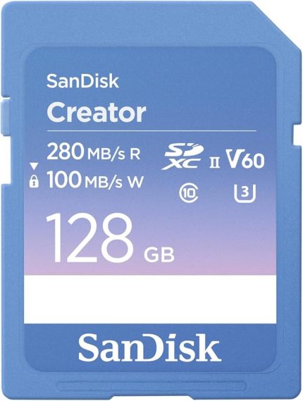 Creator SD-UHS-II hafıza kartı 128 GB (DSLR ve aynasız kameralar, 6K video, V60, UHS-II, 280 MB/s okuma, RescuePRO Deluxe, Adobe Creative Cloud)