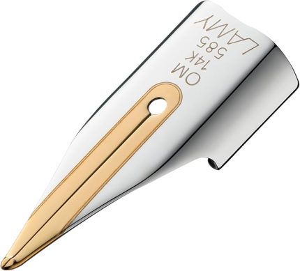 Z 55 Feder 888-14 kt. Goldfeder, bicolor (partiell platiniert) Federstärke OM 1227754 Silber-Gold Feder OM