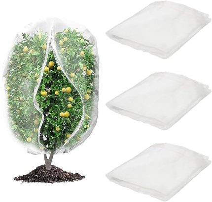3 Paket Bitki Örtüsü Ağ Ağı, 60 Ağ/Metrekare Büyük Kalınlaşmış Ağaç Ağı Koruma Örtüsü Kuş Sincap Böcek Böcek Koruma, Sebzeler için Ağaç Örtüsü Ağı, Çiçek Bitki Meyveleri (120 x 180 cm)