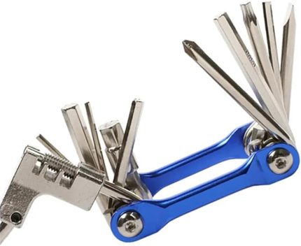 Çok fonksiyonlu 11 In1 Bisiklet Tamir Seti Bisiklet Bisiklet Tamir Aracı Kiti Anahtarı Tornavida Zincir Hex Konuştu Dağ Bisikleti Araçları,Blue