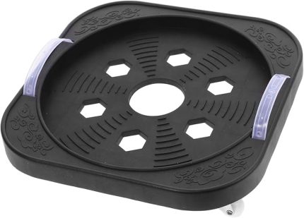 Movable Flowerpot Stand With Caster Wheels Sturdy Plastic Stainless Steel Plant Trolley For Pots And Large Plants