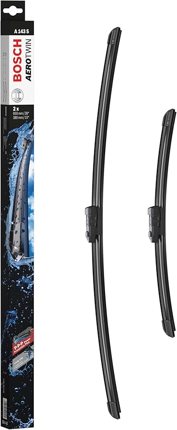 Aerotwin Silecek Seti Citroen C3 III (2016 ve sonrası), Fiat 500L (2014 ve sonrası), Ford Fiesta VI (2008-2017), Peugeot 208 (2012-2019) [650/380 mm] A143S 3397014143