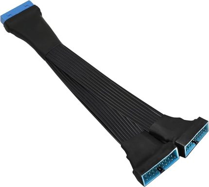 USB 3.0 Header Uzatma Kablosu 19/20 Pin 1 ila 2 Y Splitter Dahili Uzatma Adaptörü DIY (15 cm)