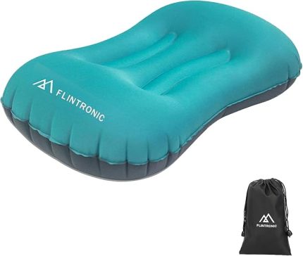 Yastıkları, Boyun için Şişme Seyahat Yastığı, Saklama Torbalı Ultra Hafif Plaj Yastığı, Şişirme Yastıkları Boyun ve Bel Desteği için Ergonomik Hava Yastığı - Seyahat/Plaj/Kampta Konfor (Mavi)