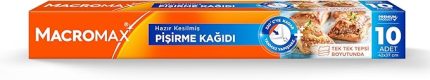 Kesilmiş Pişirme Kağıdı 10 Adet, Standart Fırın Tepsisi Boyutu (42x37 cm)